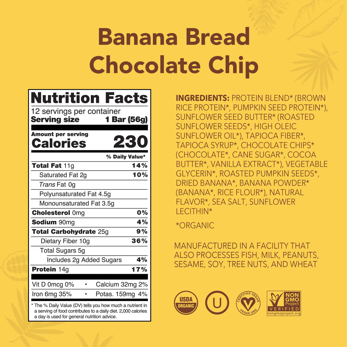 Banana Bread Chocolate Chip - Protein Bars
