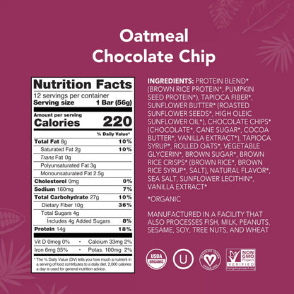 Oatmeal Chocolate Chip - Protein Bars